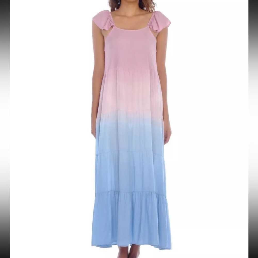 Raviya Women's Mauve Ombre Maxi Coverup Dress Swimsuit NWT